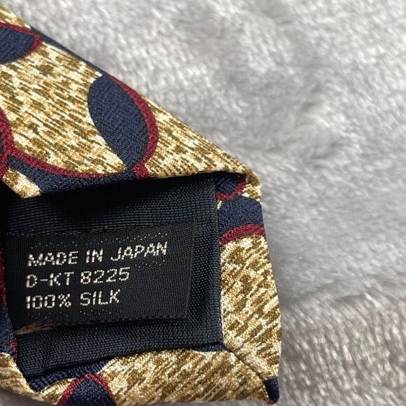 Jhane Barnes Mens Neck Tie Multi-color Abstract Print 100% Silk Made in Japan - Picture 8 of 12